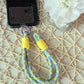Blue and Yellow Cellphone Strap