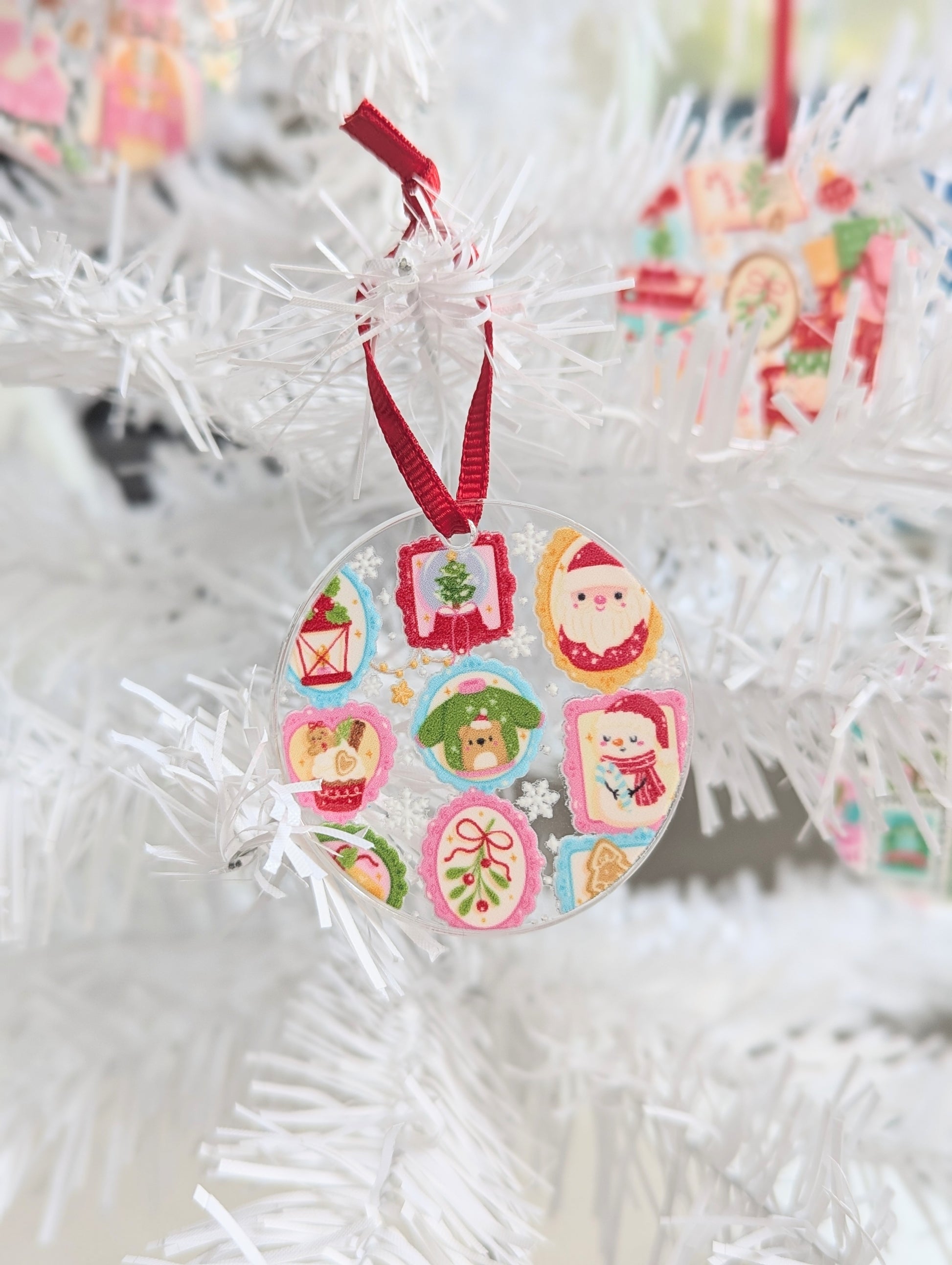 Decorative Christmas ornament with christmas designs  