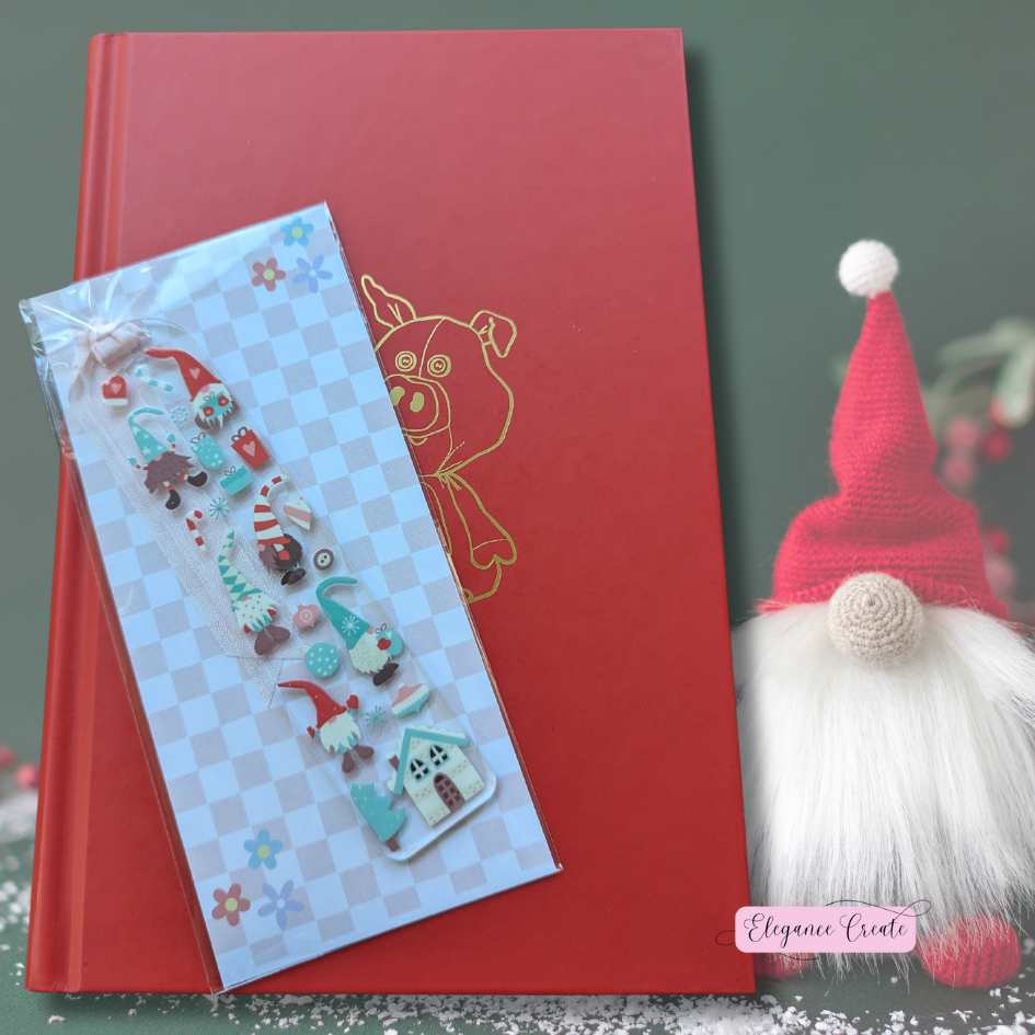 Christmas Gnome Acrylic Bookmark Packaging