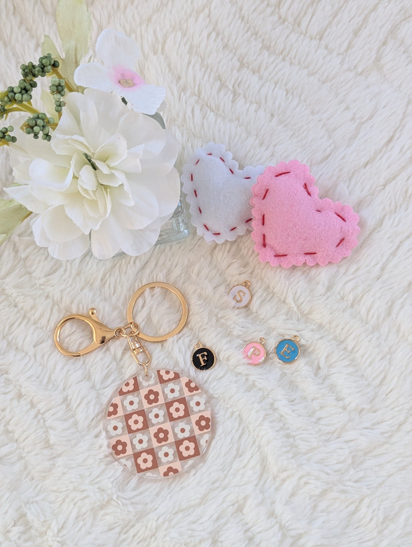 Coffee Mocha Keychain - With Charms
