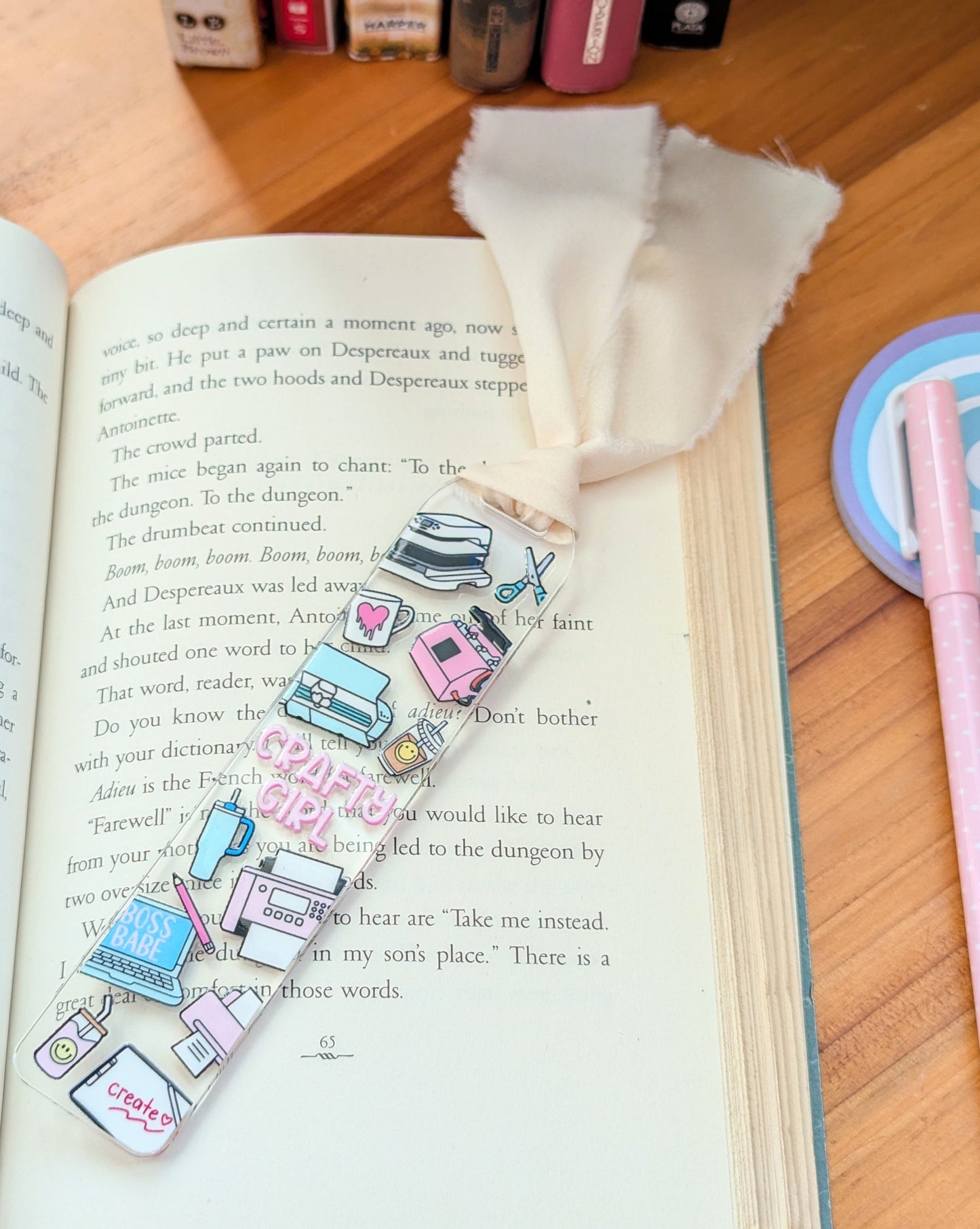 crafty girl bookmark