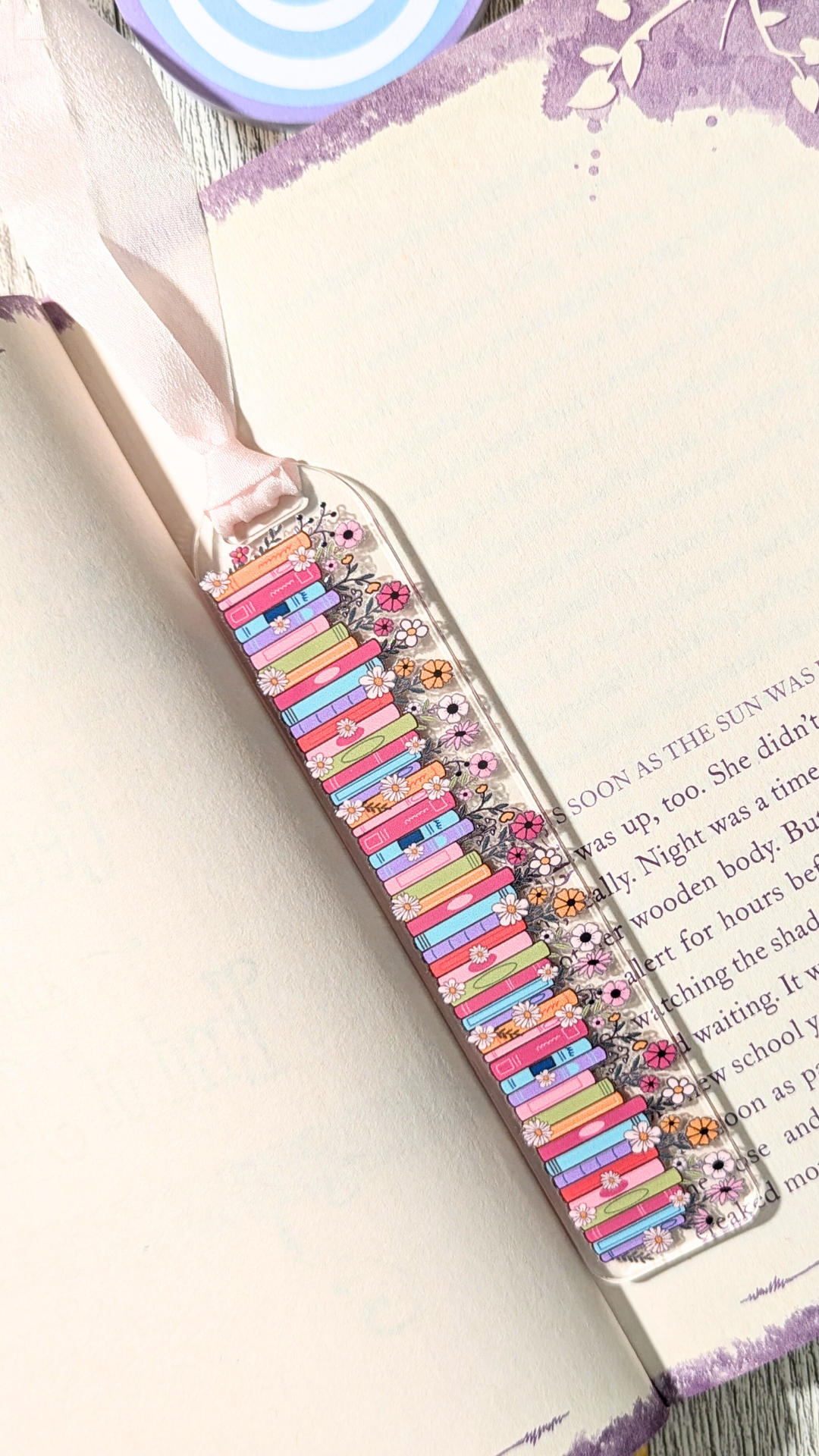 Literary and Bloom Acrylic Bookmark 