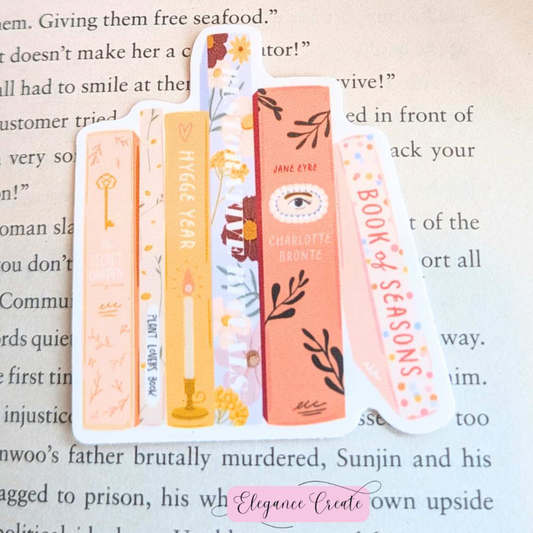Set of Classic Book Sticker on book cropped