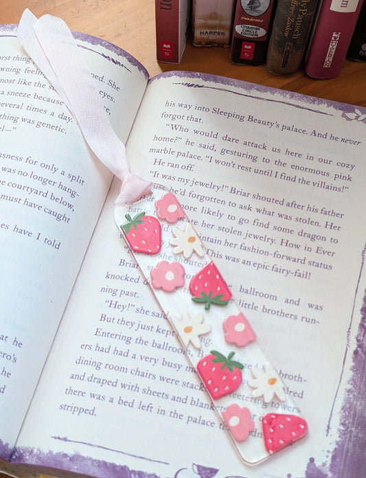 Strawberry Blossom Bookmark