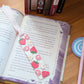 Strawberry Blossom Bookmark on a Book