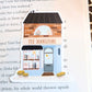 bookstore sticker on book page