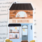 bookstore sticker on book page