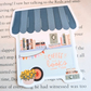coffee and books on book cropped