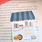 coffee and books sticker on book