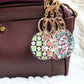 Red Pink Keychain / Bag Charm - With Charms