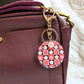 Red Pink Keychain / Bag Charm - With Charms