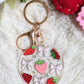 Strawberry and Bows Keychain / Bag Charm