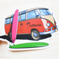 Red Van California Surfboard Water Resistant Sticker