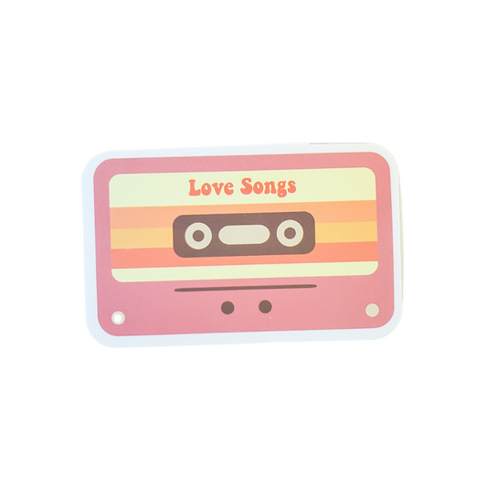 Love Songs Cassette Tape Sticker