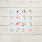 Pink Flowers Set Sticker
