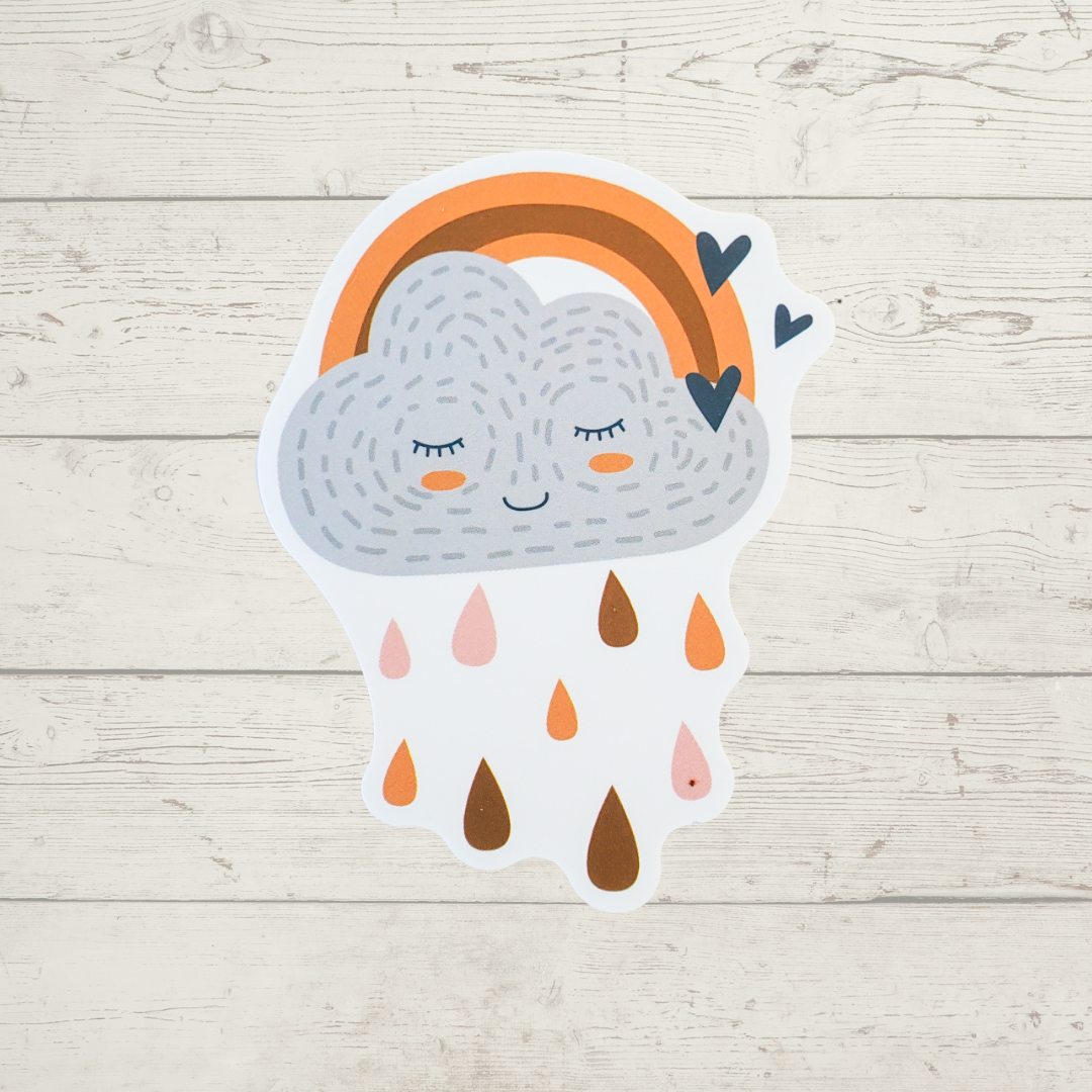 Rainy Cloud Rainbow Sticker