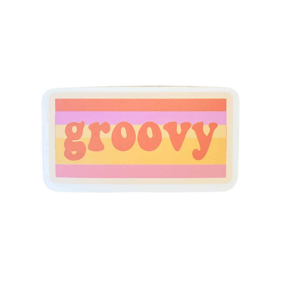 Packing Sticker Groovy Groovy Sticker – Elegancecreate