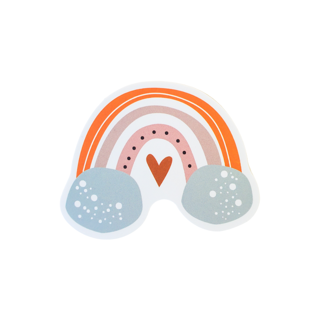 Heart Center Rainbow Sticker