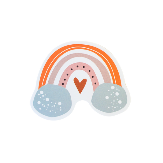 Heart Center Rainbow Sticker