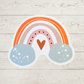 Heart Center Rainbow Sticker