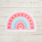 Pink Full of Hearts Rainbow Sticker