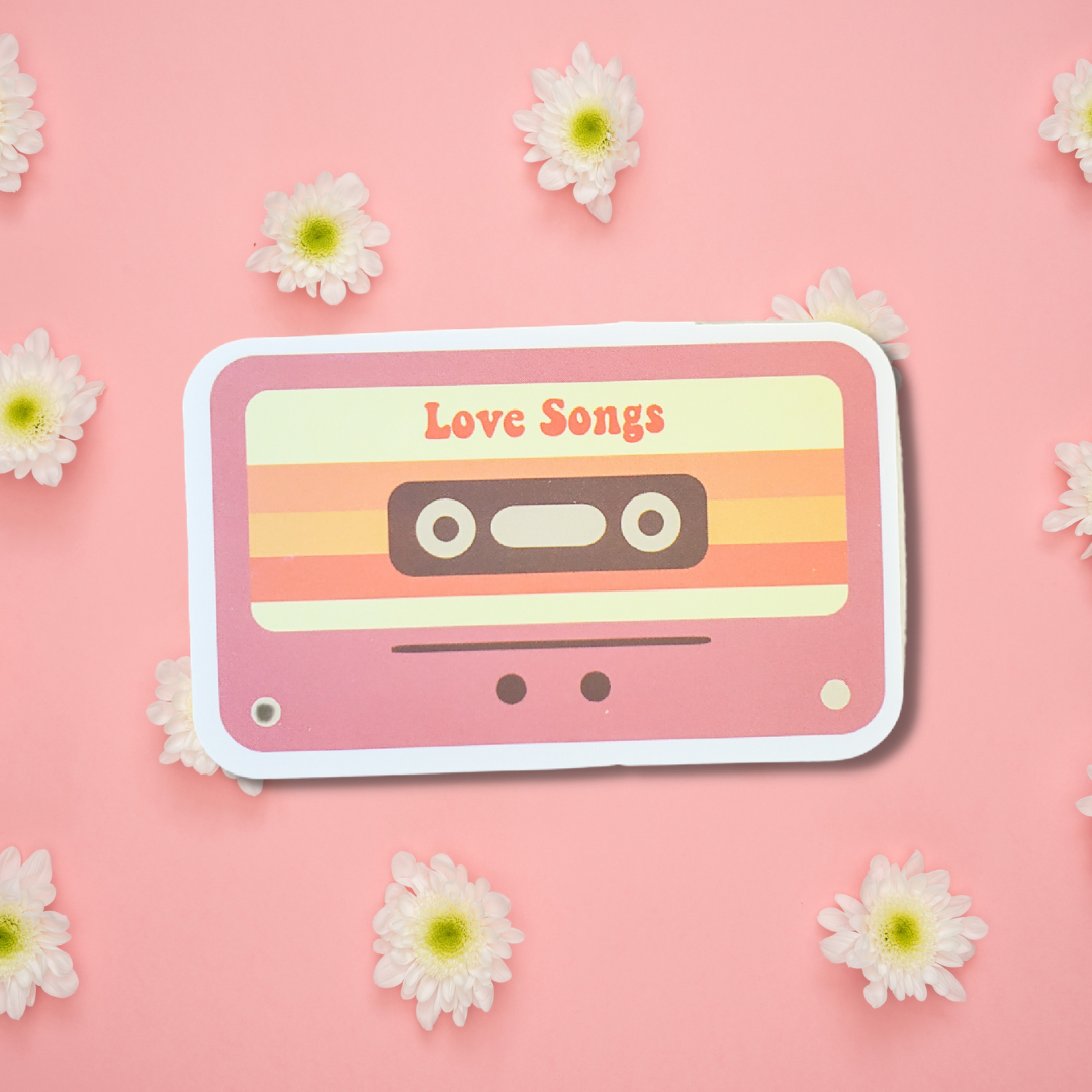 Love Songs Cassette Tape Sticker